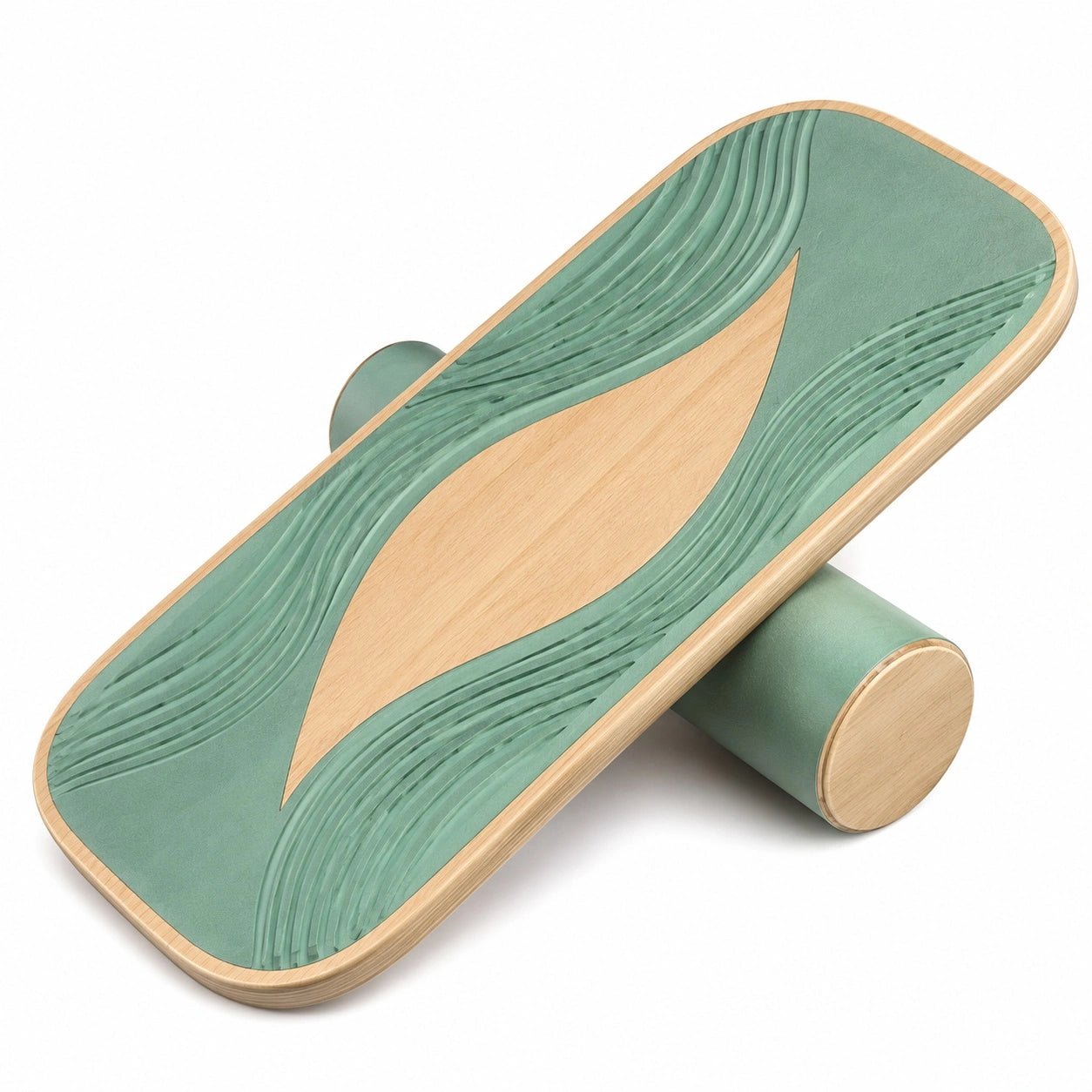 Balance Board Grün Naturholz 74x28 cm