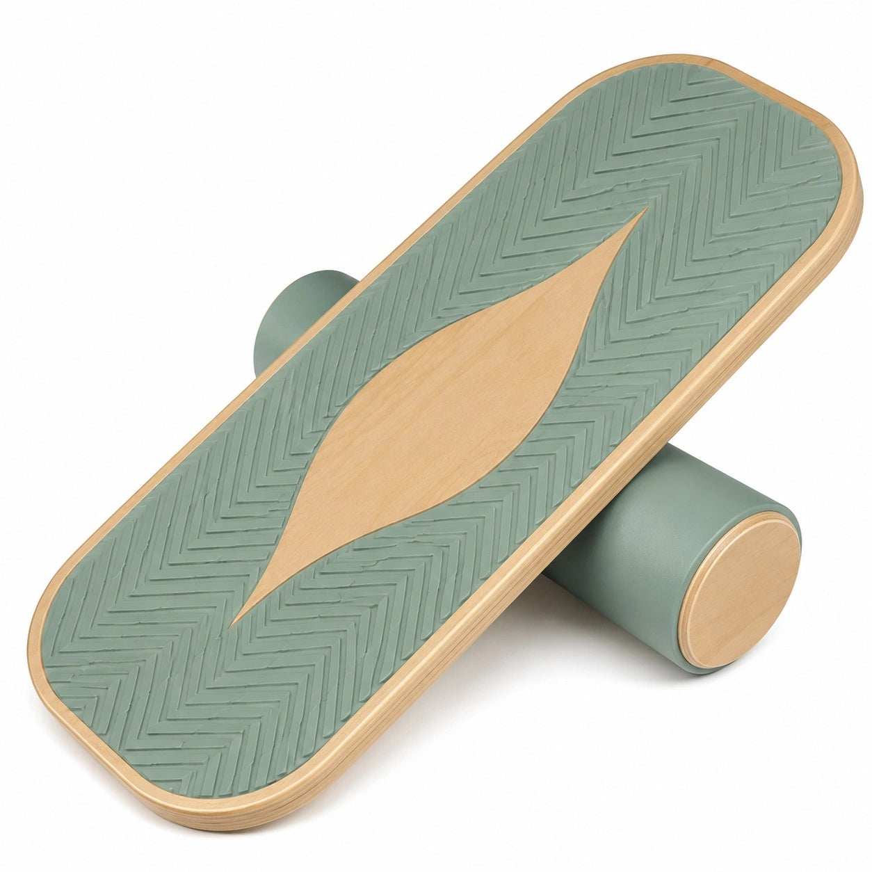Balance Board Holz Grün/Natur 80x30cm