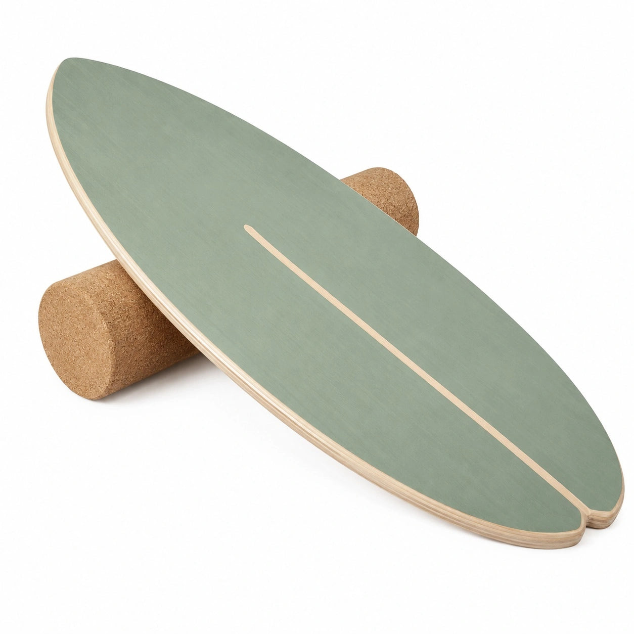 Balance Board Grün mit Korkrolle, 75 x 30 cm, 120 kg Kapazität