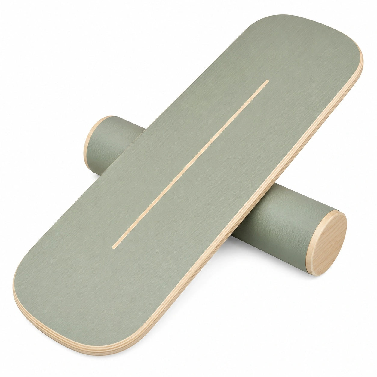 Balance Board mit Rolle Olivgrün 80x30 cm