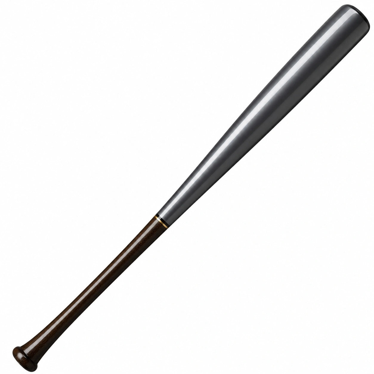 Hochwertiger Baseballschläger aus Metall, Silber und Braun