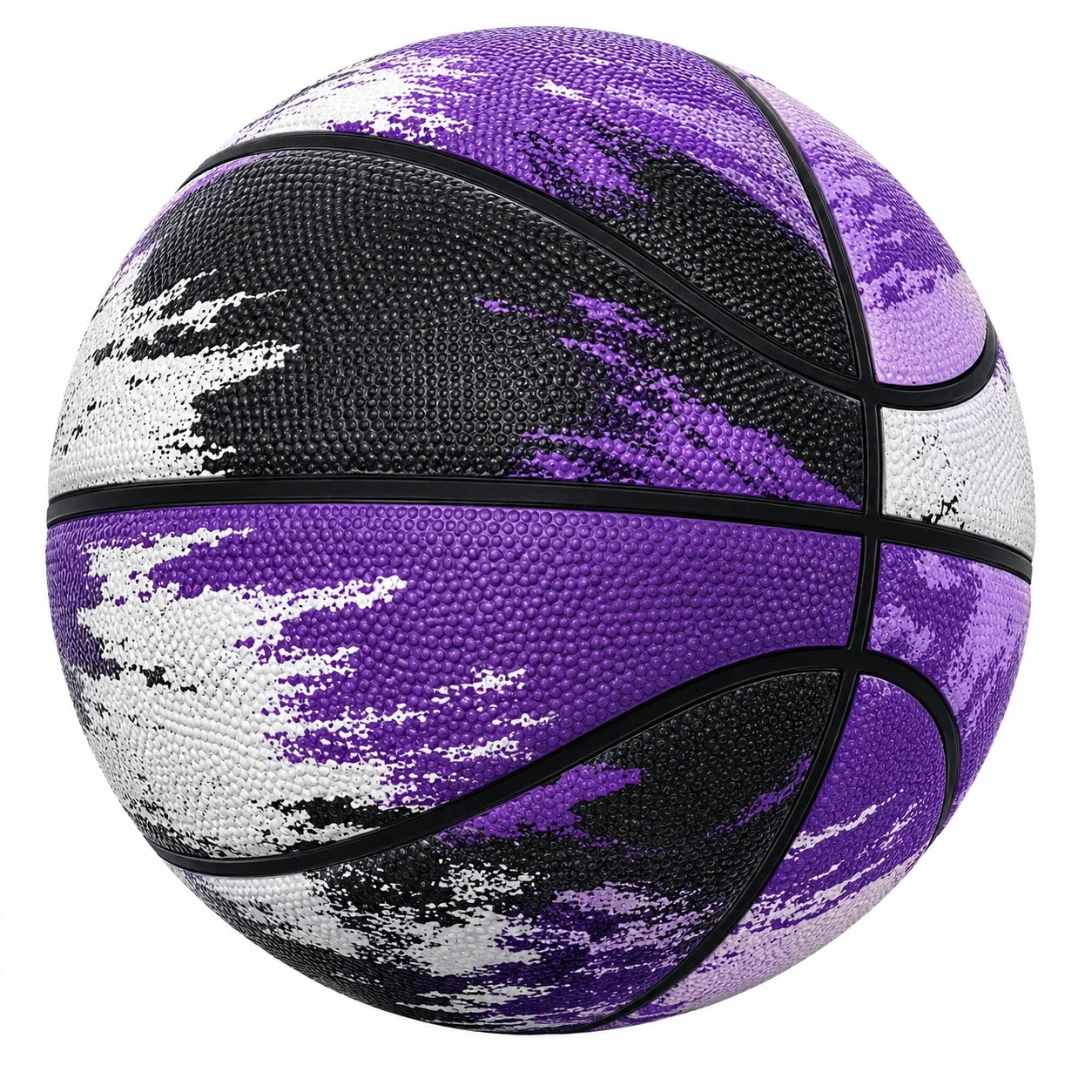 Outdoor Basketball lila/schwarz/weiß - 8-Panel-Design