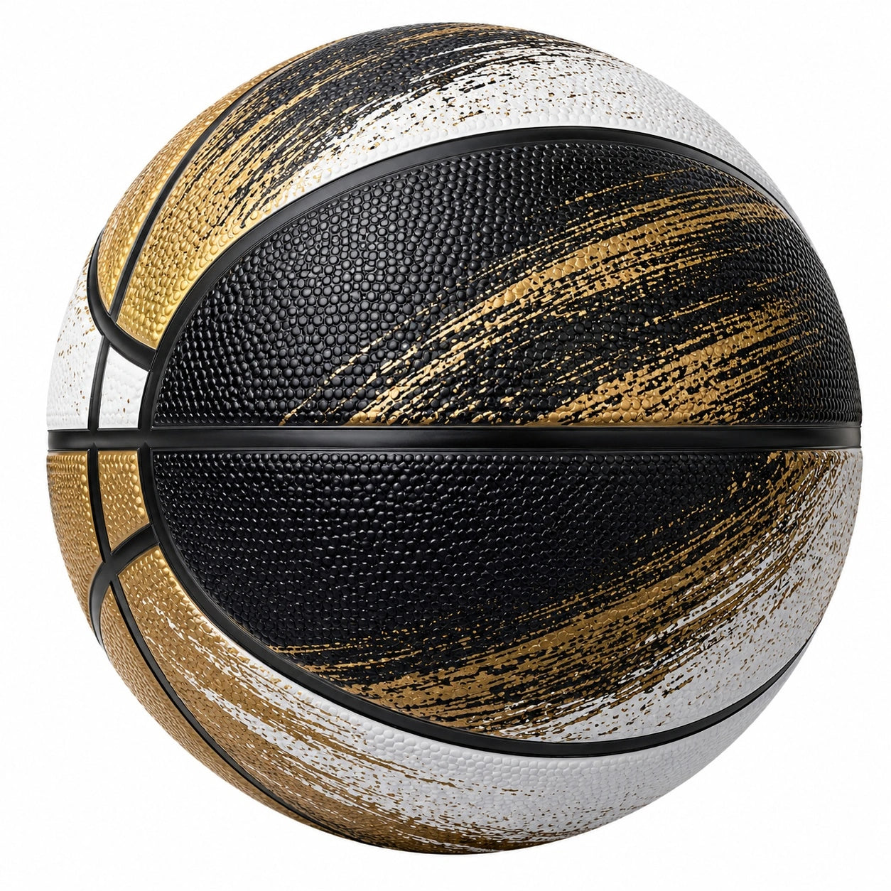 Basketball Schwarz/Gold/Weiß für Außen und Innen