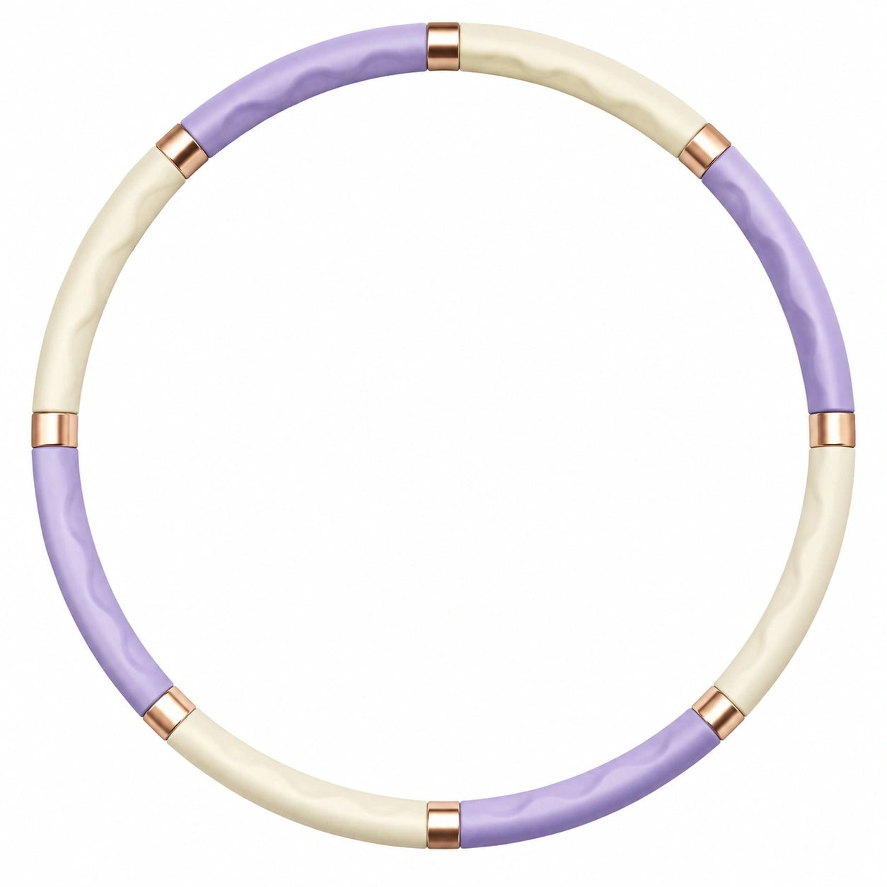 Hula-Hoop Reifen 100 cm Lila/Beige, Abnehmbar