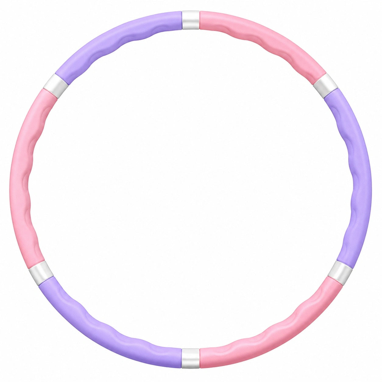 Fitness Hula-Hoop mit Massagewellen 95cm Rosa/Violett