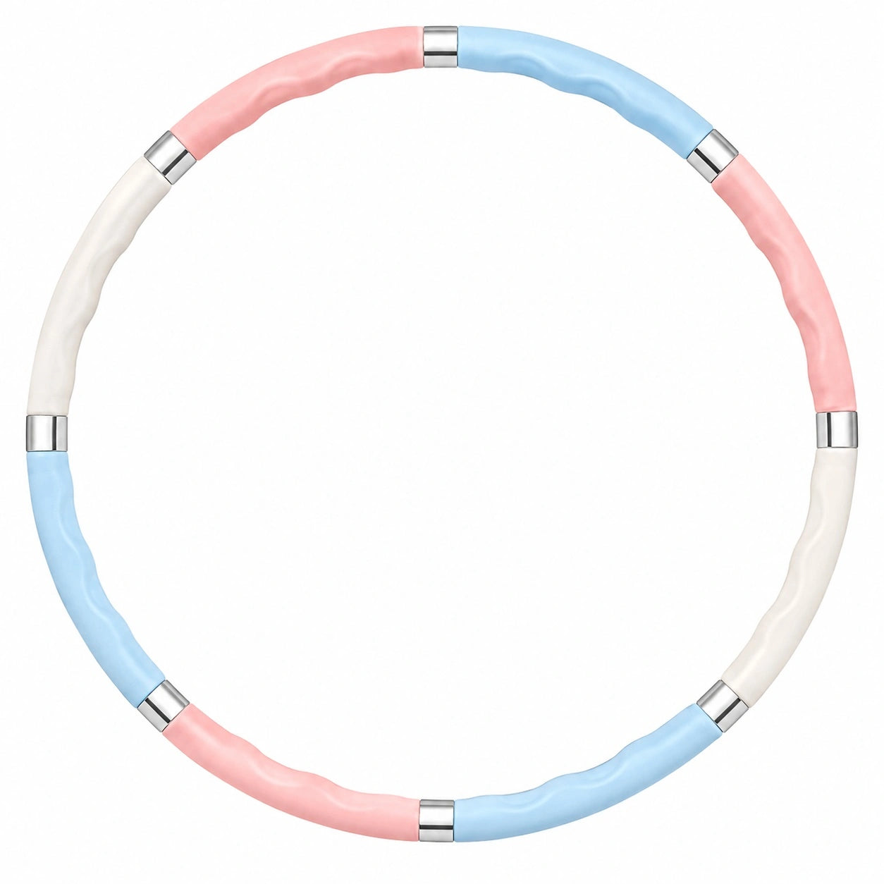 Hula-Hoop-Reifen Fitness Massagering 95cm Rosa/Blau/Weiß