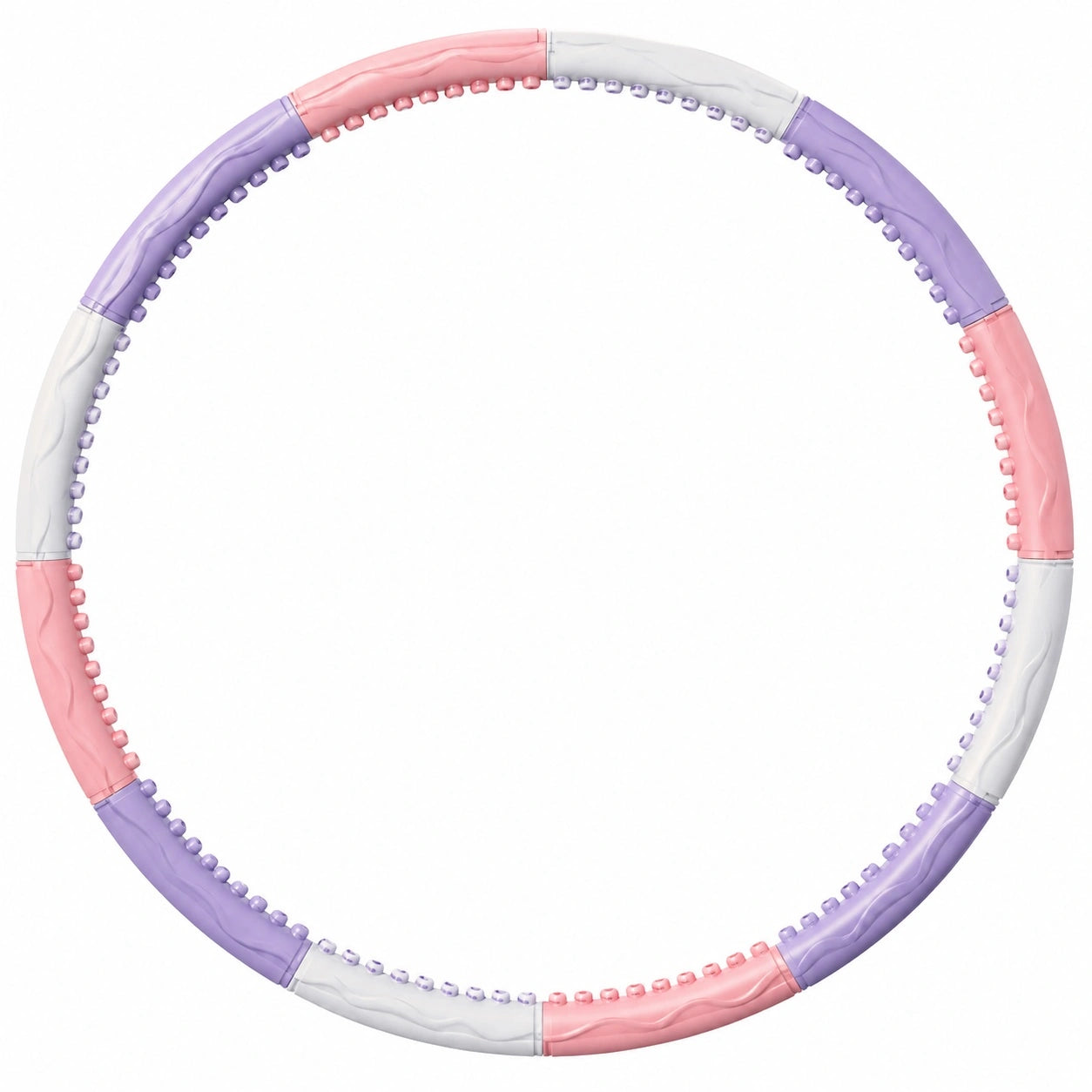 Fitness Hula Hoop Massage Abnehmbar Lila/Rosa/Weiß - 100 cm