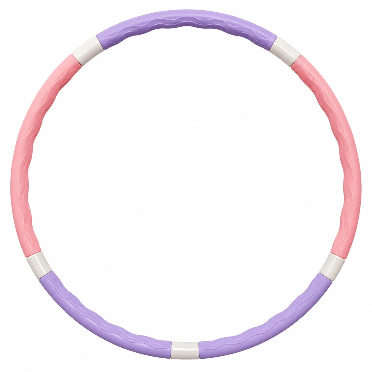Fitness Hula Hoop Wellen-Design Rosa/Lila, 95cm, 1.2kg