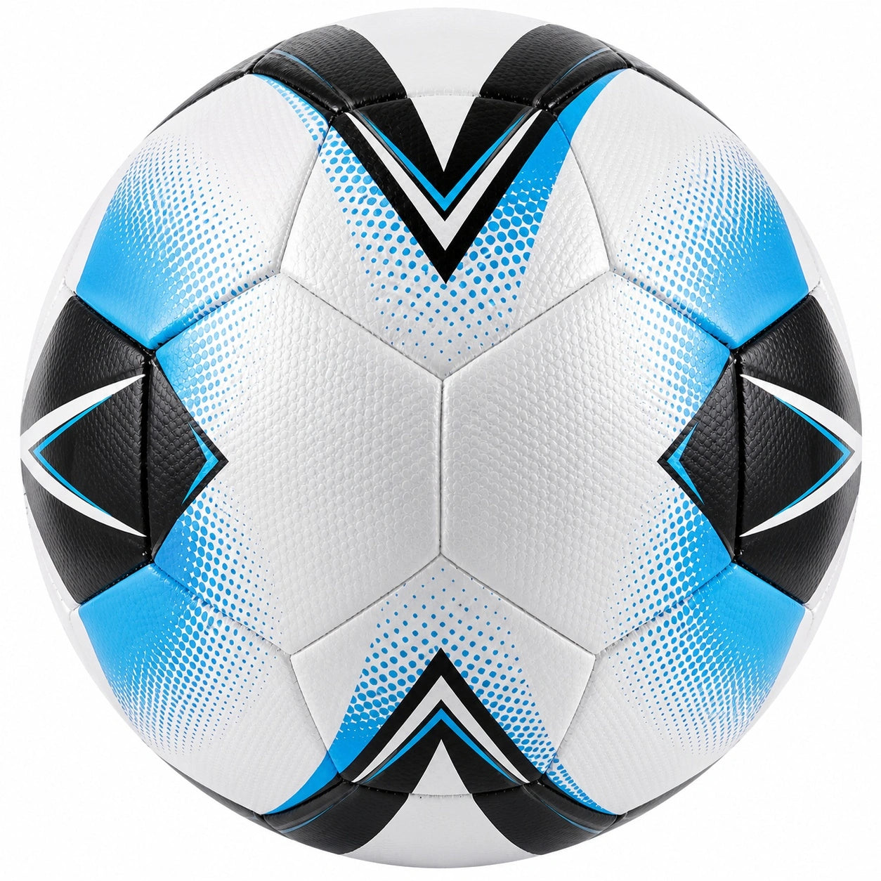 Fußball Trainingsball Größe 5 Weiß/Blau/Schwarz