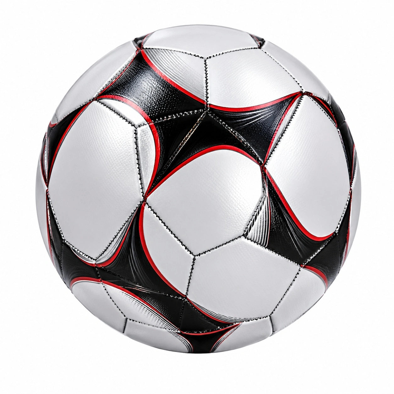 Fußball Trainingsball Größe 5 Schwarz Rot Weiß