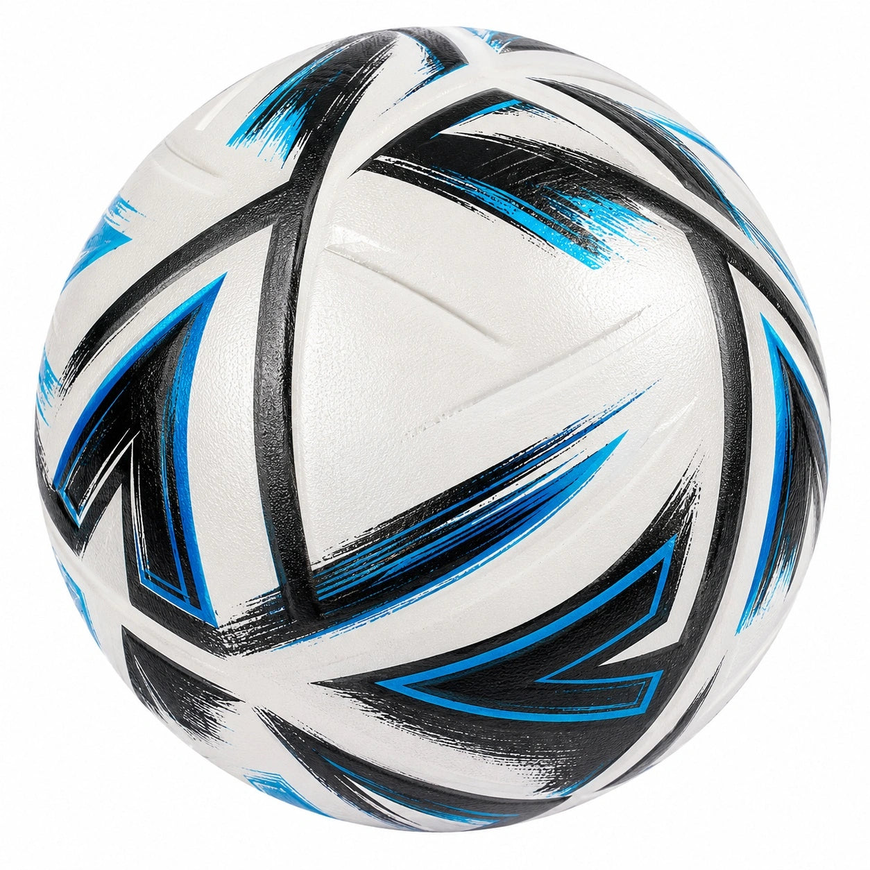 Fußball Trainingsball Größe 5 Weiß/Schwarz/Blau
