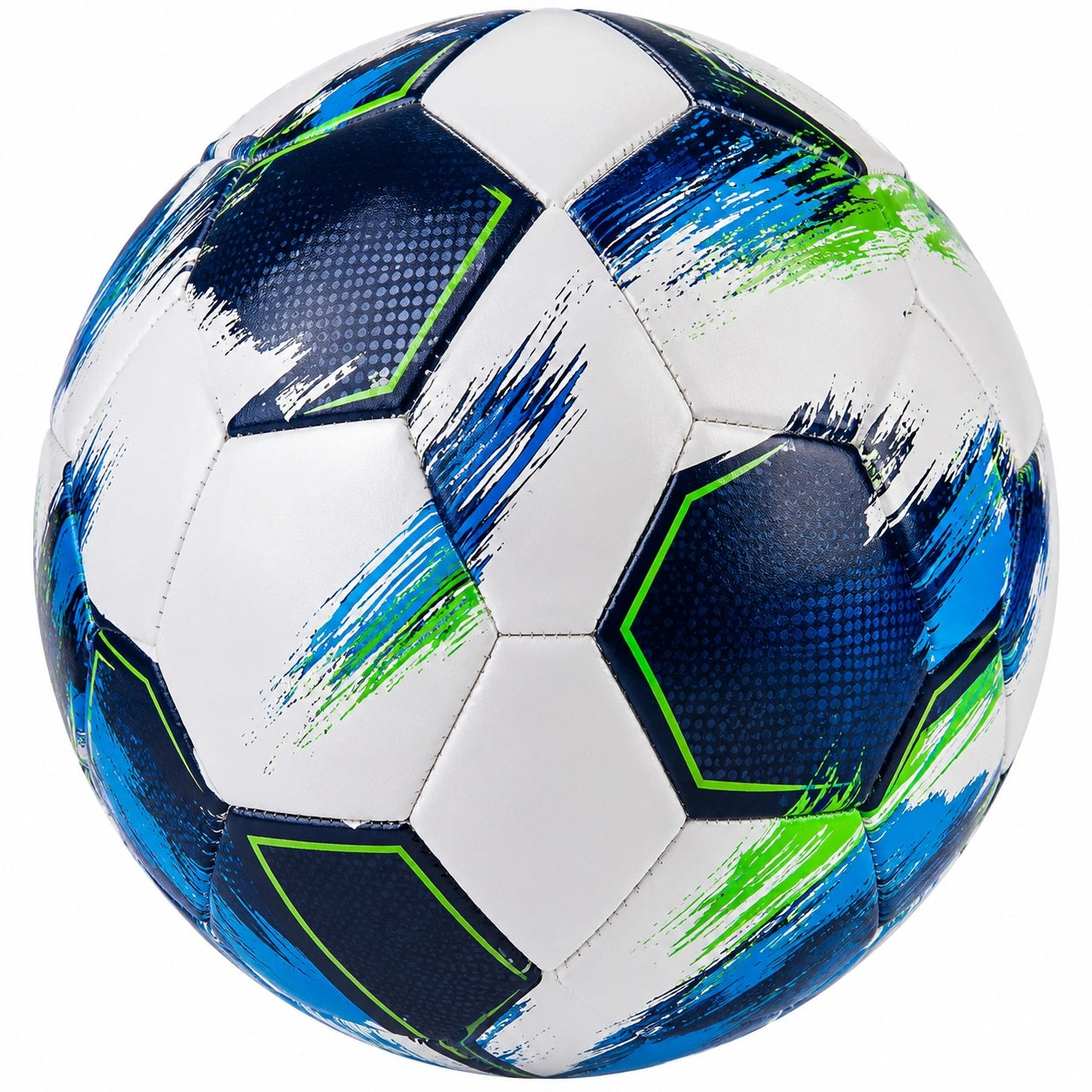 Trainingsfußball Größe 5 Blau/Weiß/Grün