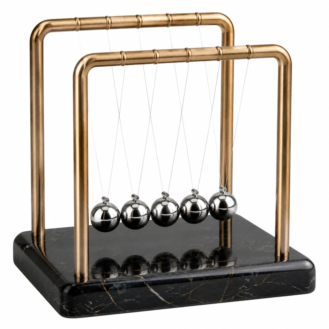 Newton Pendel Kugelspiel Schreibtischdekoration Schwarz Gold