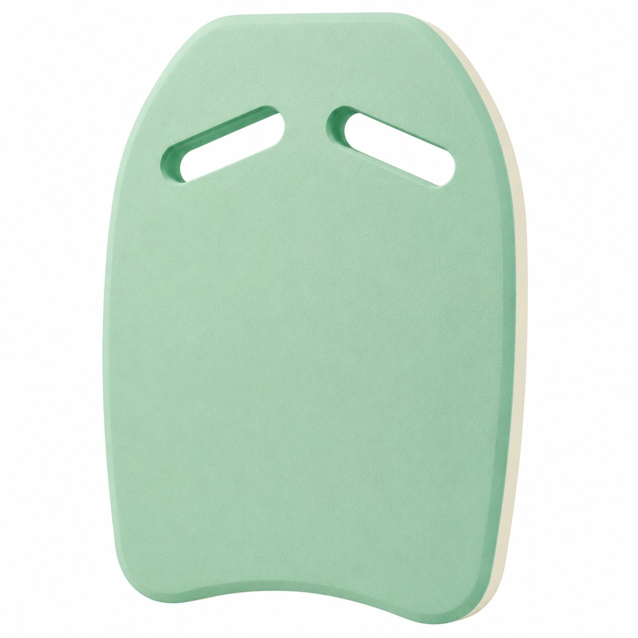 Grünes Schwimmbrett mit ergonomischen Griffen