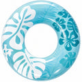Aufblasbarer Schwimmring mit Tropischem Blattmuster - Blau, 91 cm
